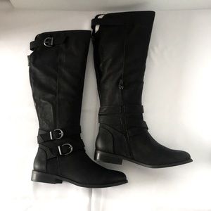 Madden Girl Karmin Black Tall Boots Knee High